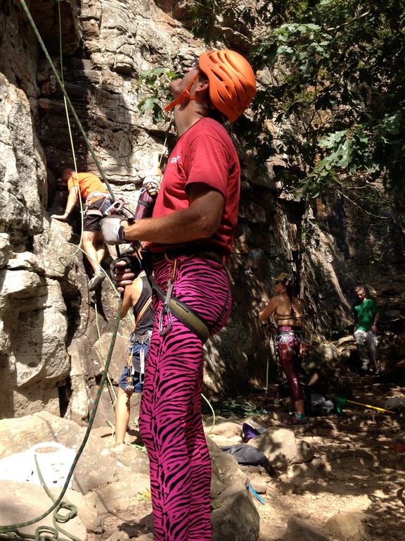 Imma pink tiger stripe traffic cone! (Category:  Rock Climbing)