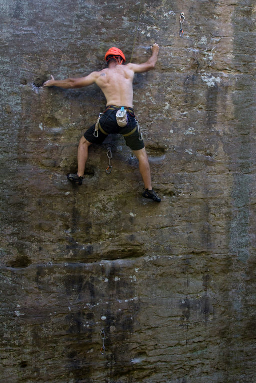 Farmer's tan... on my neck and arms. (Category:  Rock Climbing)