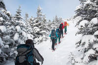 Heading up Cascade (Category:  Ice Climbing)