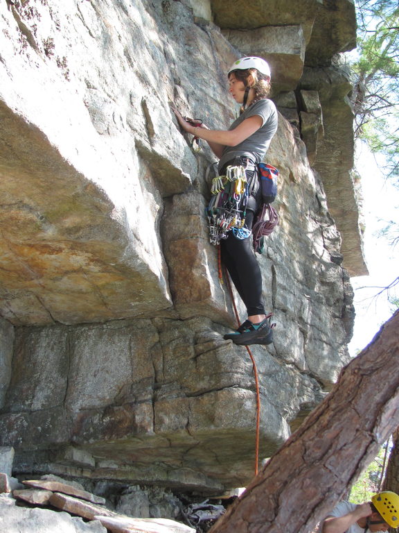 Emily leading Arch (Category:  Rock Climbing)