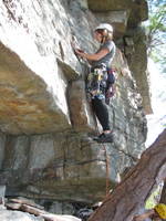 Emily leading Arch (Category:  Rock Climbing)