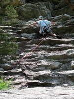 Josh leading Keystone Kop (Category:  Rock Climbing)