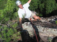 Josh atop Omega 12 (Category:  Rock Climbing)