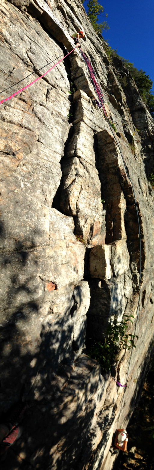 Val and Cathy on Frog's Head (Category:  Rock Climbing)