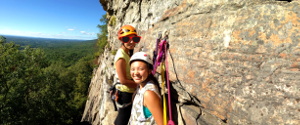 Val and Cathy on Frog's Head. (Category:  Rock Climbing)