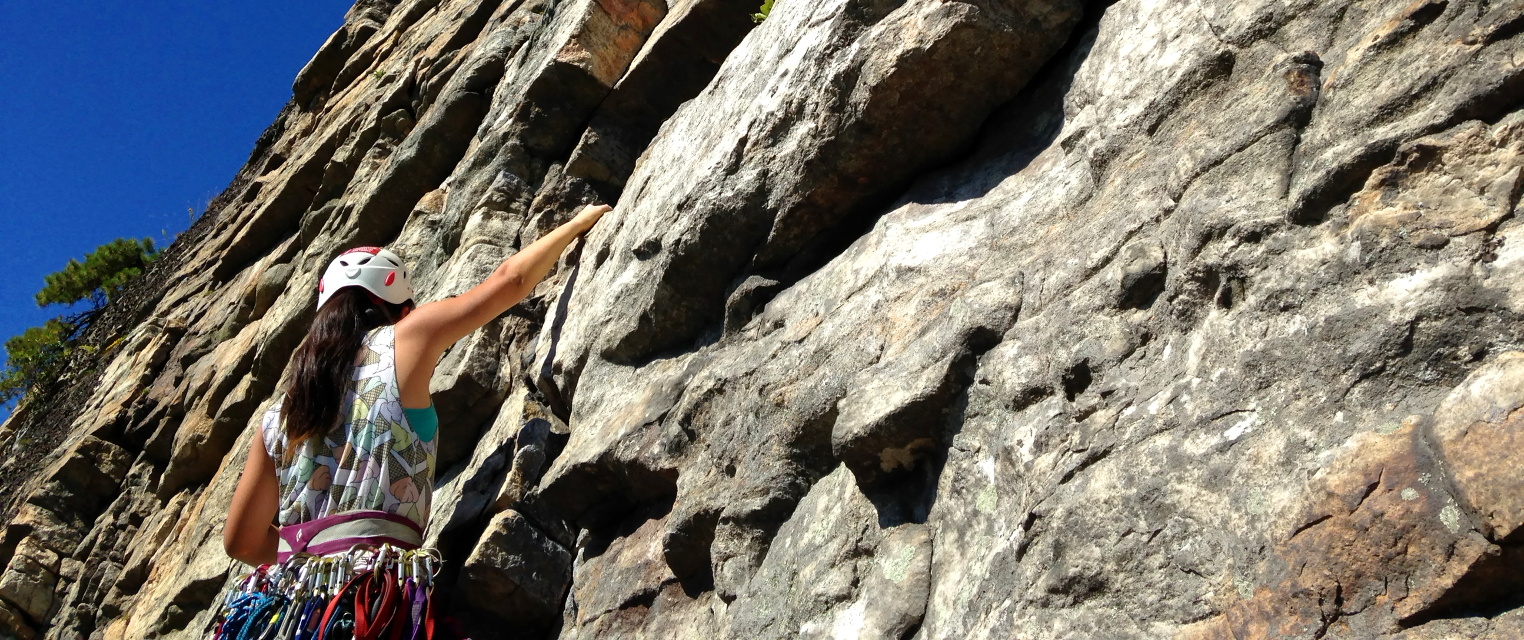 Cathy on Frog's Head (Category:  Rock Climbing)