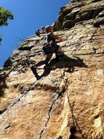 Andrew and Emily on Directissima (Category:  Rock Climbing)