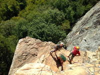 Andrew and Emily on the High E ledge (Category:  Rock Climbing)
