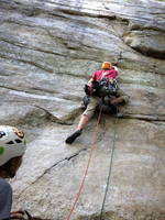 Andrew leading Son of Easy O (Category:  Rock Climbing)
