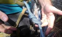 I'm christening the rope Paula won last night in the Reel Rock raffle. (Category:  Rock Climbing)