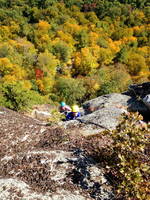 Katrina and Mischa coming up Yum Yum Yab Yum (Category:  Rock Climbing)