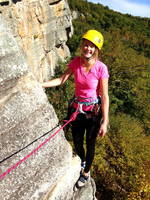 Meghan on Gelsa (Category:  Rock Climbing)