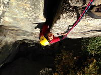 Greg coming up Yellow Ridge (Category:  Rock Climbing)