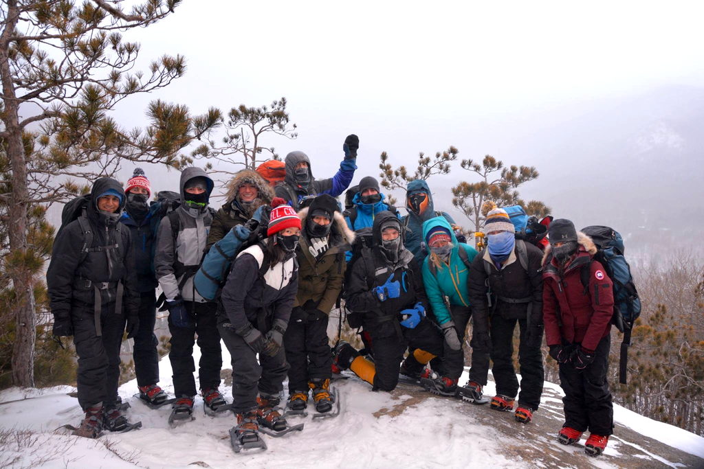 The class at the overlook on Owl's Head (Category:  Ice Climbing)