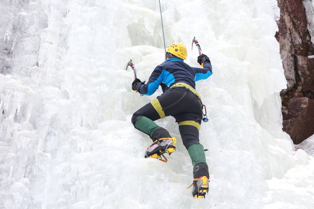 Climbing at Lion's On The Beach (Category:  Ice Climbing)