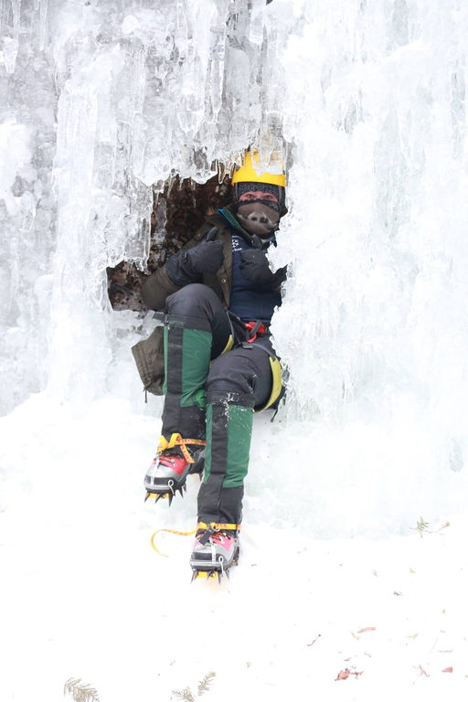 Climbing at Lion's On The Beach (Category:  Ice Climbing)