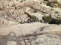 Kenny coming up Breakfast of Champions (Category:  Rock Climbing)