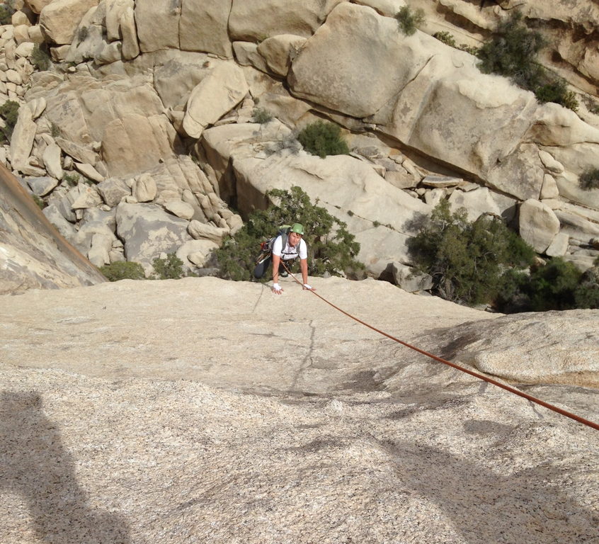 Tammy coming up Breakfast of Champions (Category:  Rock Climbing)