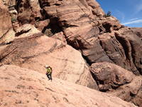 Emily walking to Eagle Dance (Category:  Rock Climbing)