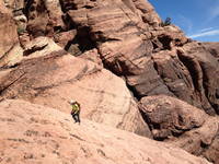 Emily walking to Eagle Dance (Category:  Rock Climbing)