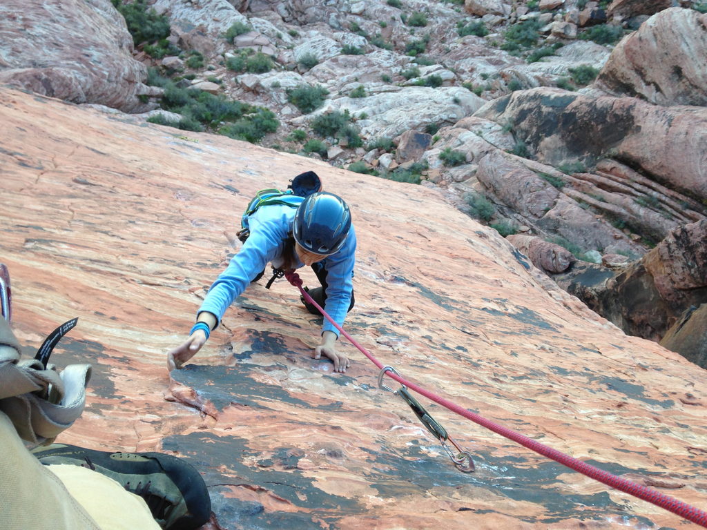 Ana on Big Bad Wolf (Category:  Rock Climbing)