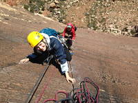 Ilana and Grace atop Birdland (Category:  Rock Climbing)