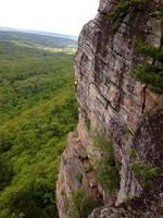 Deepa climbing High Exposure (Category:  Rock Climbing)