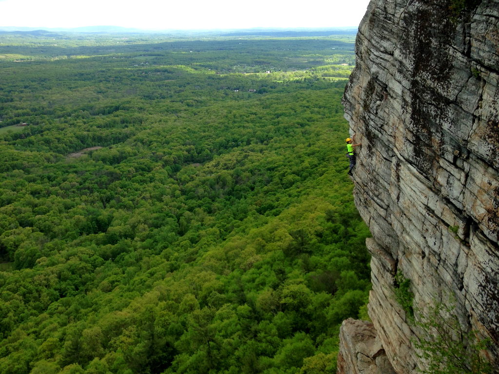 Deepa climbing High Exposure (Category:  Rock Climbing)