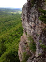 Deepa climbing High Exposure (Category:  Rock Climbing)