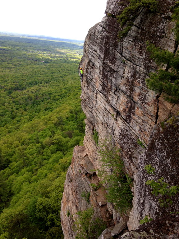 Deepa climbing High Exposure (Category:  Rock Climbing)