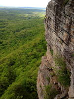 Deepa climbing High Exposure (Category:  Rock Climbing)