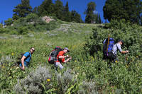 Hiking up to the Grand (Category:  Rock Climbing)