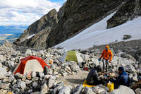 High camp at the Moraine (Category:  Rock Climbing)