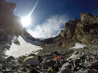 High camp at the Moraine (Category:  Rock Climbing)