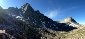 North Ridge just at the boundary of sun and shadow (Category:  Rock Climbing)