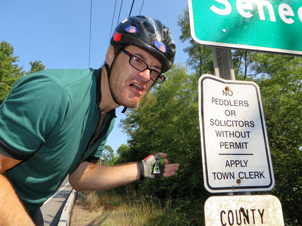 Rats! We didn't have a permit for Seneca Falls. (Category:  Biking)