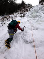 Emily on the first pitch of Cascade Falls (Category:  Ice Climbing)