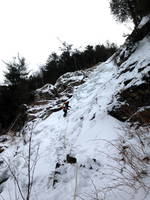 Adam leading Cascade Falls (Category:  Ice Climbing)