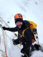 Adam belaying (Category:  Ice Climbing)