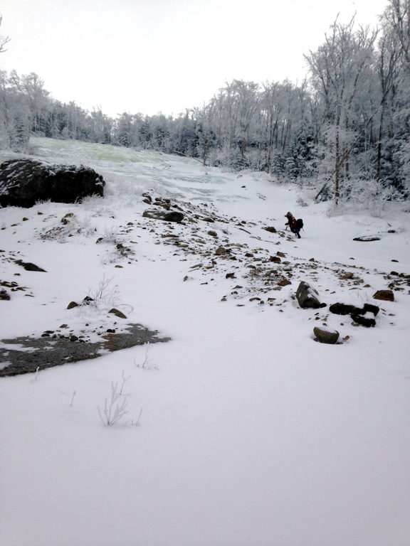 Heading up the slabs (Category:  Ice Climbing)