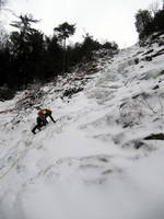 Adam leading Cascade Falls (Category:  Ice Climbing)