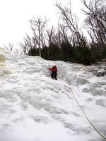 Me leading Upper Cascade Falls (Category:  Ice Climbing)