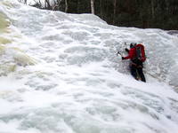 Me leading Upper Cascade Falls (Category:  Ice Climbing)