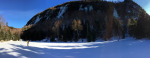 Adam. Screw and Climaxe is the leftmost long climb in the photo. (Category:  Ice Climbing)