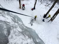 Looking down from Ice Slot (Category:  Ice Climbing)