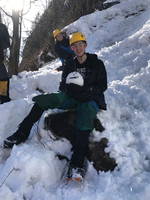Alec and his snow egg (Category:  Ice Climbing)