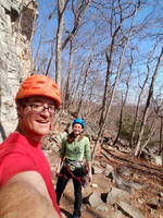 T-shirt weather in February. Again. (Category:  Rock Climbing)