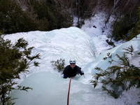 Tara on One Giant Step (Category:  Ice Climbing)