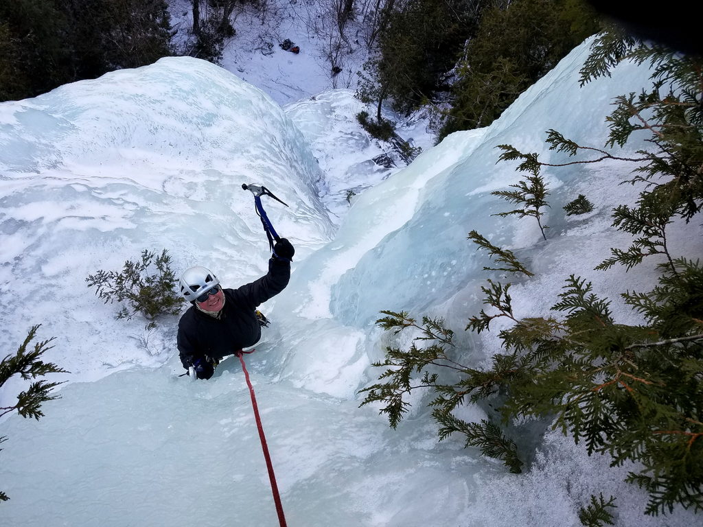 Tara on One Giant Step (Category:  Ice Climbing)