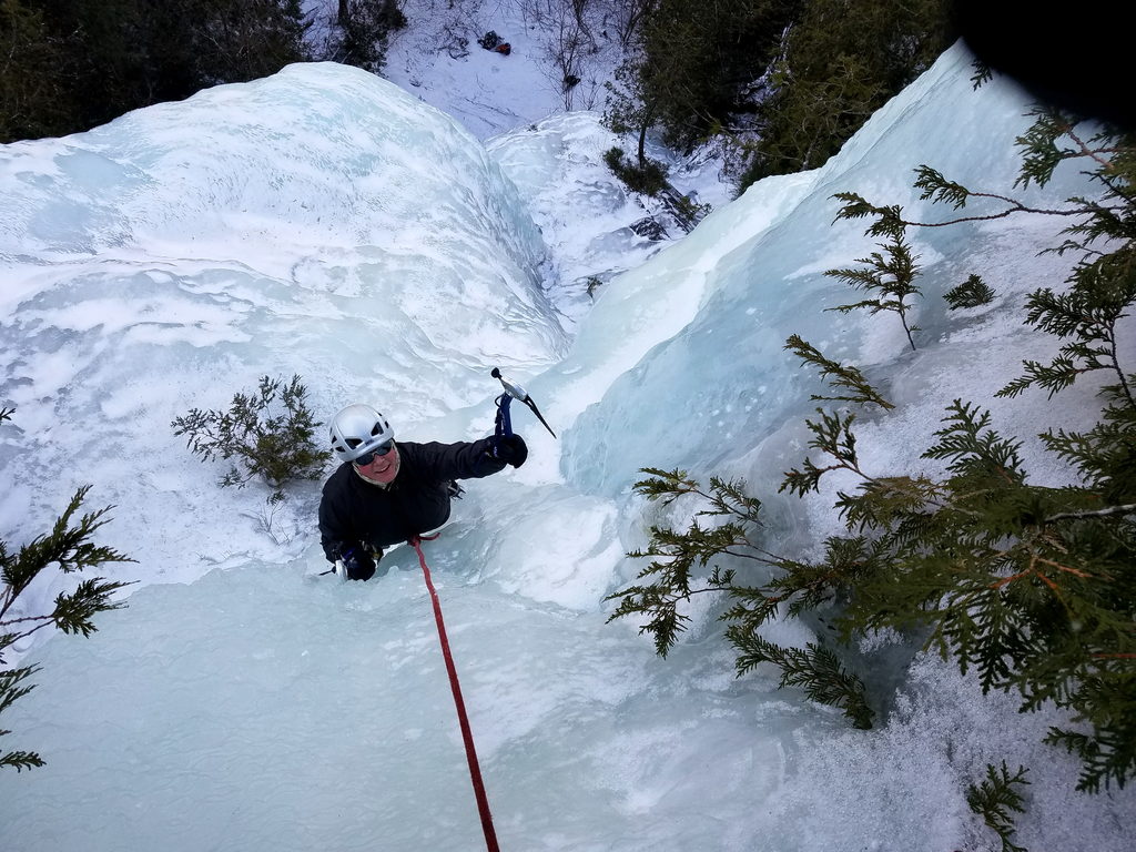 Tara on One Giant Step (Category:  Ice Climbing)